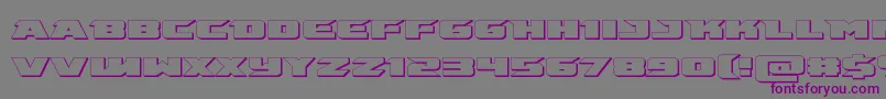 emissary3d Font – Purple Fonts on Gray Background