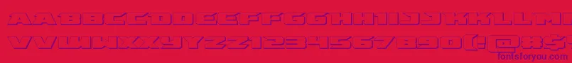 Шрифт emissary3d – фиолетовые шрифты на красном фоне