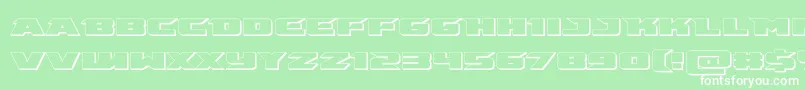 emissary3d Font – White Fonts on Green Background