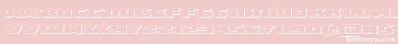 フォントemissary3d – ピンクの背景に白い文字