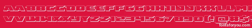 emissary3d Font – White Fonts on Red Background
