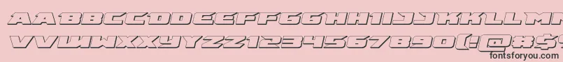 emissary3dital Font – Black Fonts on Pink Background