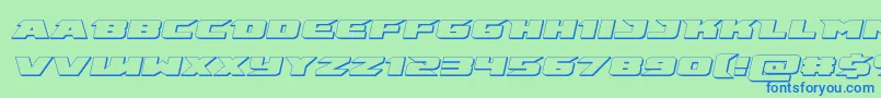 emissary3dital Font – Blue Fonts on Green Background