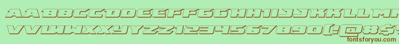 emissary3dital Font – Brown Fonts on Green Background