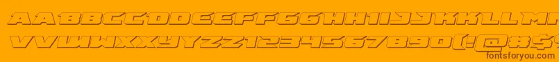 emissary3dital Font – Brown Fonts on Orange Background