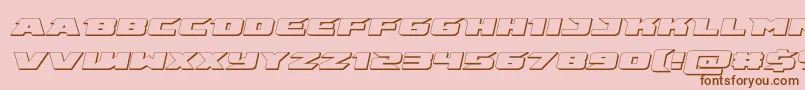 emissary3dital Font – Brown Fonts on Pink Background
