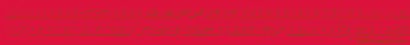 emissary3dital Font – Brown Fonts on Red Background