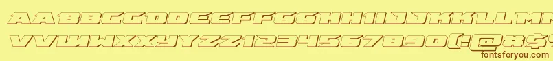 emissary3dital Font – Brown Fonts on Yellow Background
