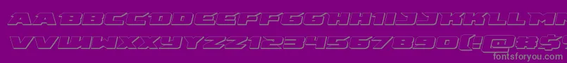 emissary3dital Font – Gray Fonts on Purple Background