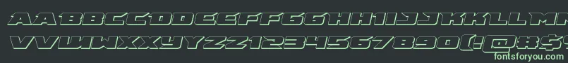 emissary3dital Font – Green Fonts on Black Background