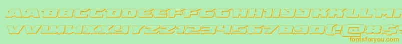 emissary3dital Font – Orange Fonts on Green Background