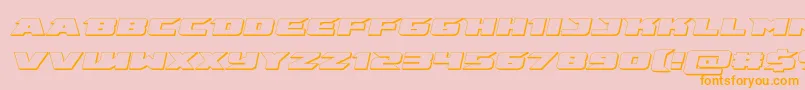 emissary3dital Font – Orange Fonts on Pink Background