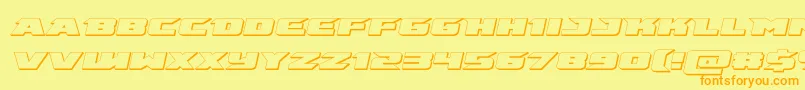 emissary3dital Font – Orange Fonts on Yellow Background