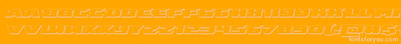 emissary3dital Font – Pink Fonts on Orange Background