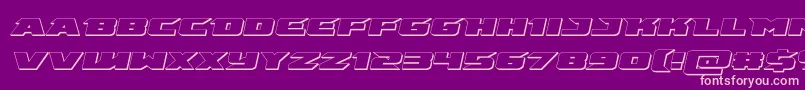 emissary3dital Font – Pink Fonts on Purple Background