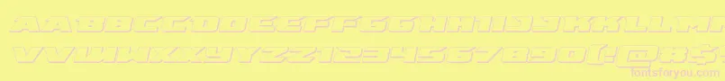 emissary3dital Font – Pink Fonts on Yellow Background