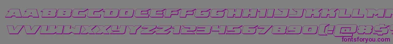 emissary3dital Font – Purple Fonts on Gray Background