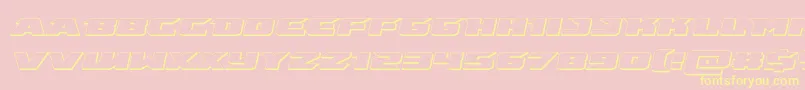 emissary3dital Font – Yellow Fonts on Pink Background
