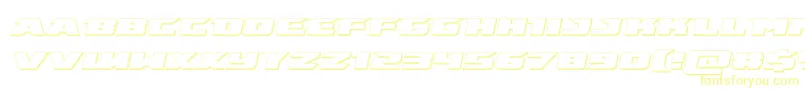 emissary3dital Font – Yellow Fonts on White Background