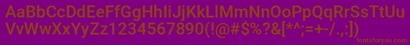 emissarycond Font – Brown Fonts on Purple Background