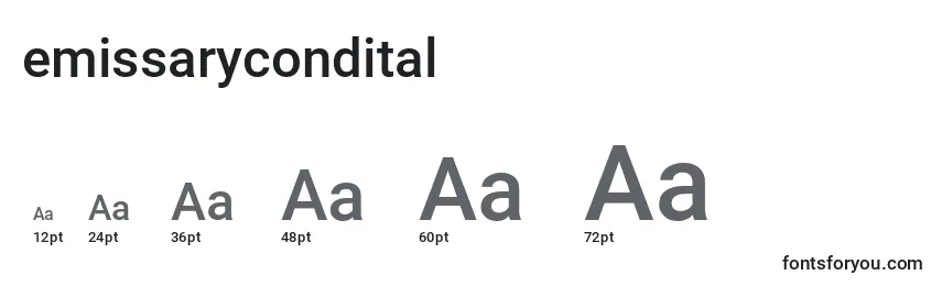 Размеры шрифта Emissarycondital (125945)