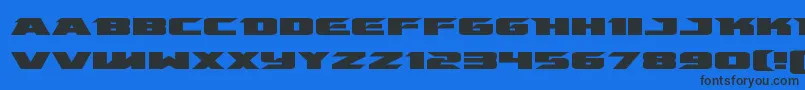 emissaryexpand Font – Black Fonts on Blue Background