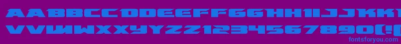 emissaryexpand Font – Blue Fonts on Purple Background
