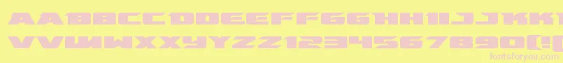 emissaryexpand Font – Pink Fonts on Yellow Background