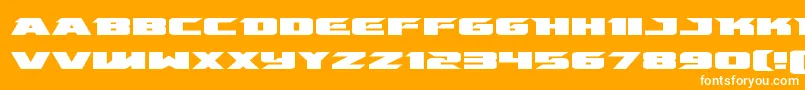 Fonte emissaryexpand – fontes brancas em um fundo laranja