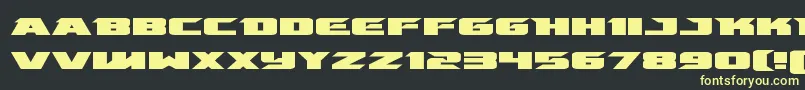フォントemissaryexpand – 黒い背景に黄色の文字