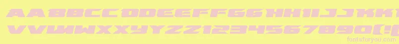 emissaryexpandital Font – Pink Fonts on Yellow Background