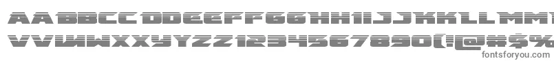 emissaryhalf-fontti – harmaat kirjasimet valkoisella taustalla
