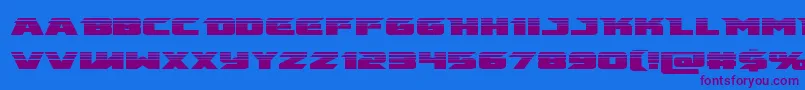 emissaryhalf Font – Purple Fonts on Blue Background