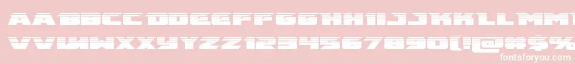 emissaryhalf-Schriftart – Weiße Schriften auf rosa Hintergrund