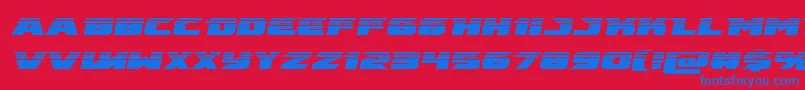 emissaryhalfital Font – Blue Fonts on Red Background