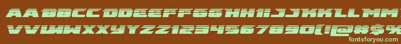 emissaryhalfital-fontti – vihreät fontit ruskealla taustalla