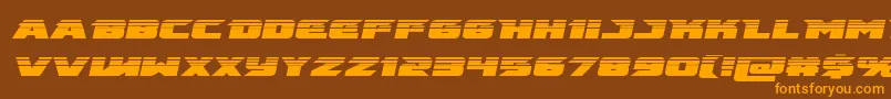 emissaryhalfital Font – Orange Fonts on Brown Background