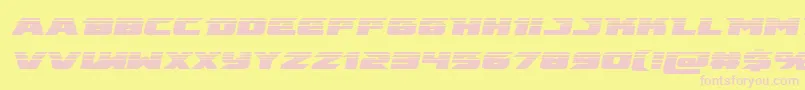 emissaryhalfital-fontti – vaaleanpunaiset fontit keltaisella taustalla