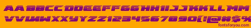 emissaryhalfital Font – Purple Fonts on Orange Background