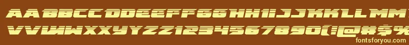 emissaryhalfital Font – Yellow Fonts on Brown Background