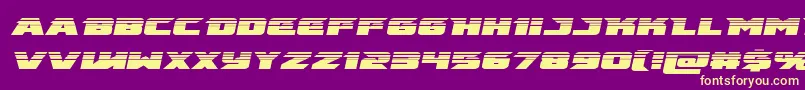 Police emissaryhalfital – polices jaunes sur fond violet
