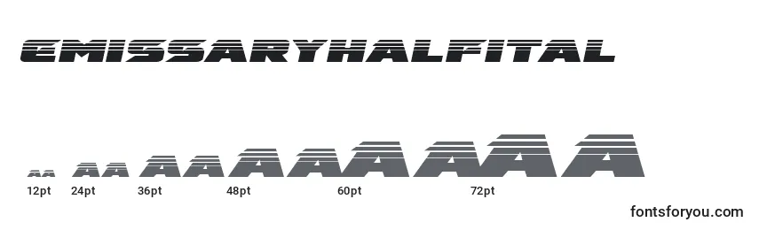 Размеры шрифта Emissaryhalfital (125949)