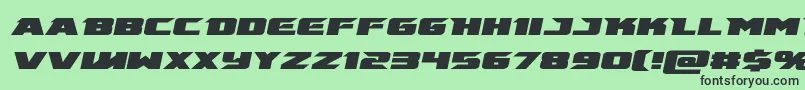 emissaryital Font – Black Fonts on Green Background