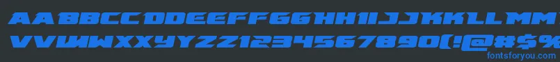 emissaryital Font – Blue Fonts on Black Background