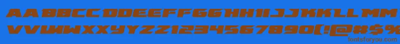 emissaryital Font – Brown Fonts on Blue Background