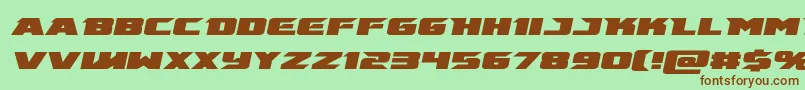 emissaryital Font – Brown Fonts on Green Background