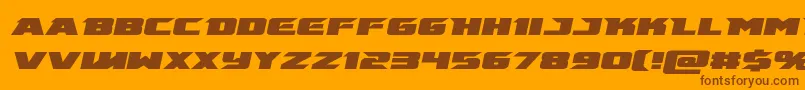 emissaryital Font – Brown Fonts on Orange Background