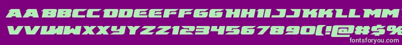 emissaryital Font – Green Fonts on Purple Background