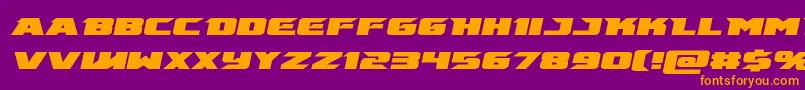 emissaryital Font – Orange Fonts on Purple Background