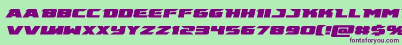 emissaryital Font – Purple Fonts on Green Background